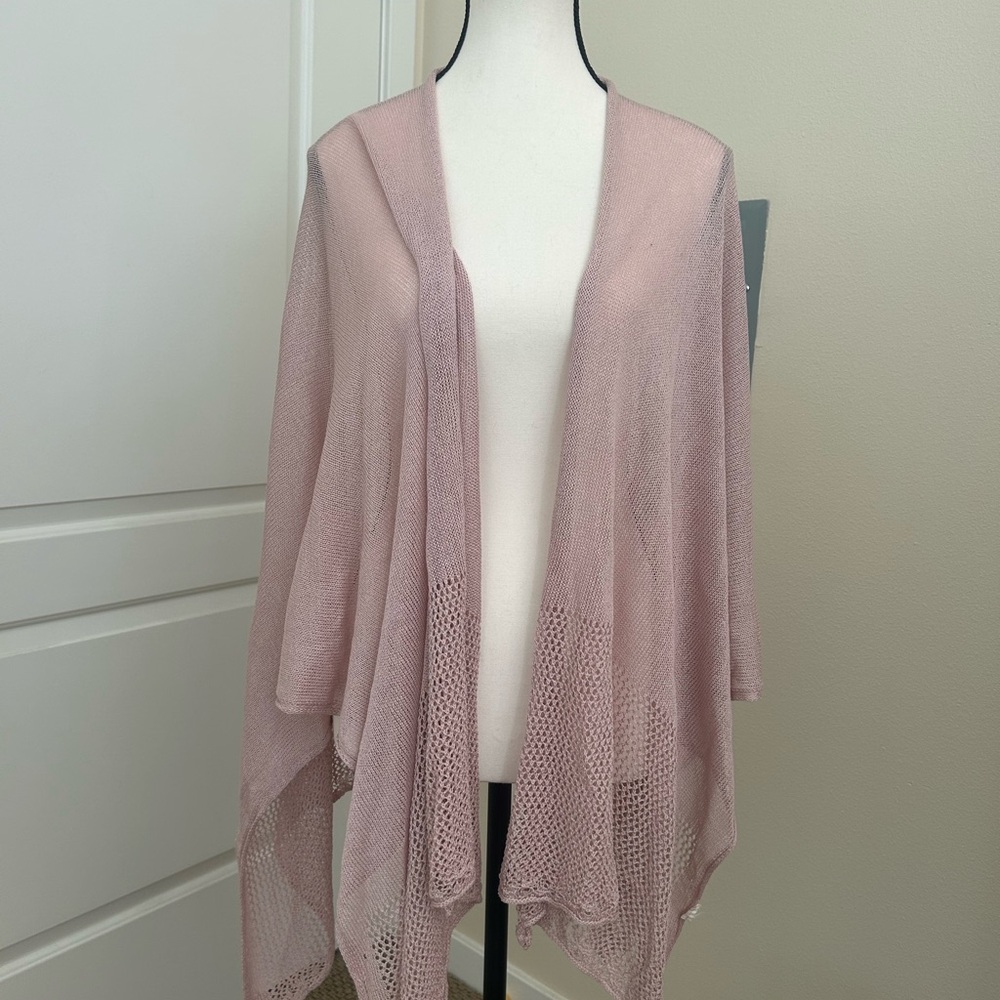 Do Everything in Love Soft Pink Poncho